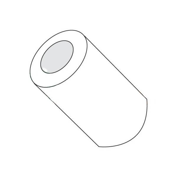 Newport Fasteners Round Spacer, #6 Screw Size, Natural Nylon, 5/8 in Overall Lg, 0.140 in Inside Dia, 1000 PK 531199 - main